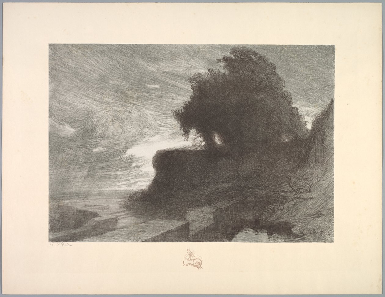 Suite de Paysages: Landschaft, Platte 4, Remarque, Schlange, 1892-1893 von Charles Marie Dulac