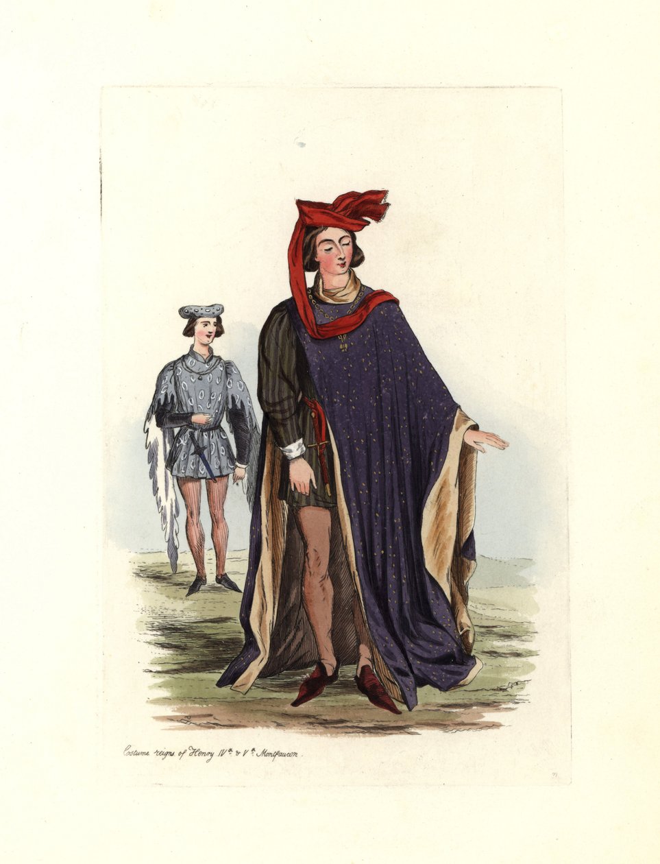 Typische männliche Kostüme zur Zeit von König Heinrich IV. und Heinrich V. von Charles Martin