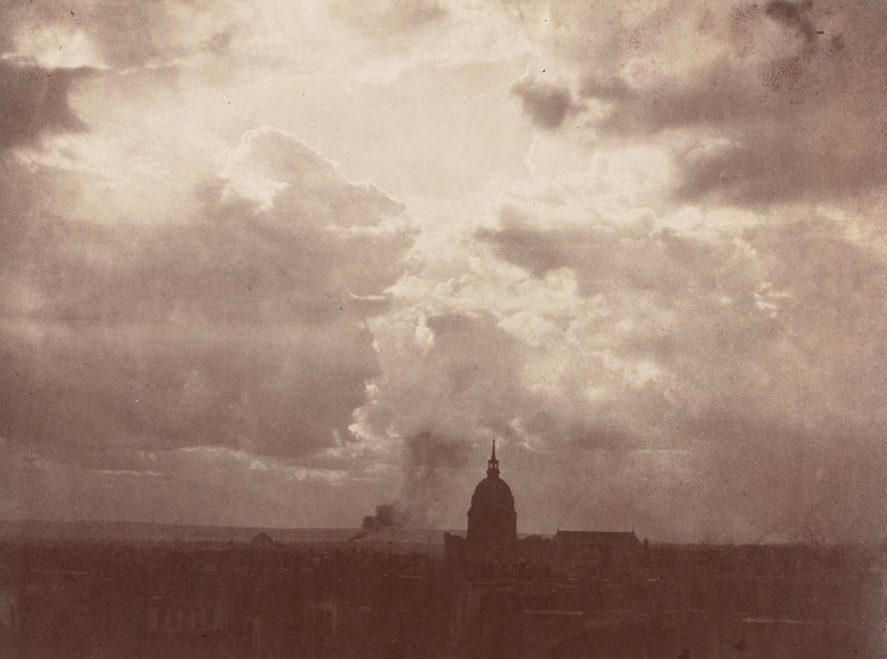 Wolkenstudie über dem Pantheon, Paris, 1856 von Charles Marville
