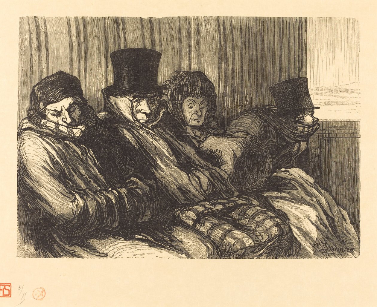 Vergnügungszug von Charles Maurand after Honoré Daumier