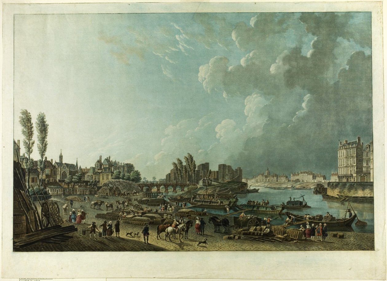 Hafen von St. Paul, Paris von Charles Melchior Descourtis