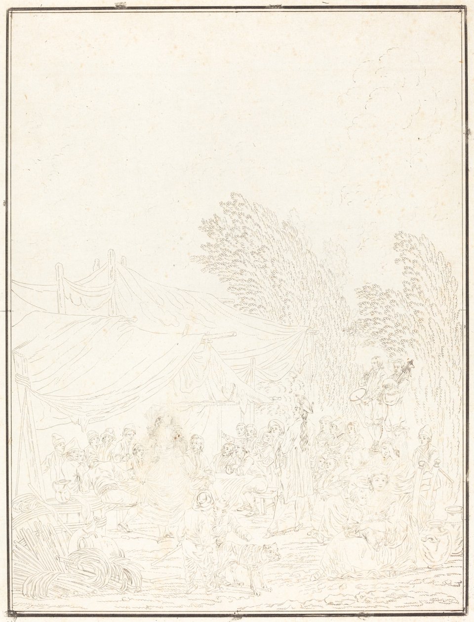 Dorfhochzeit von Charles Melchior Descourtis after Nicolas Antoine Taunay