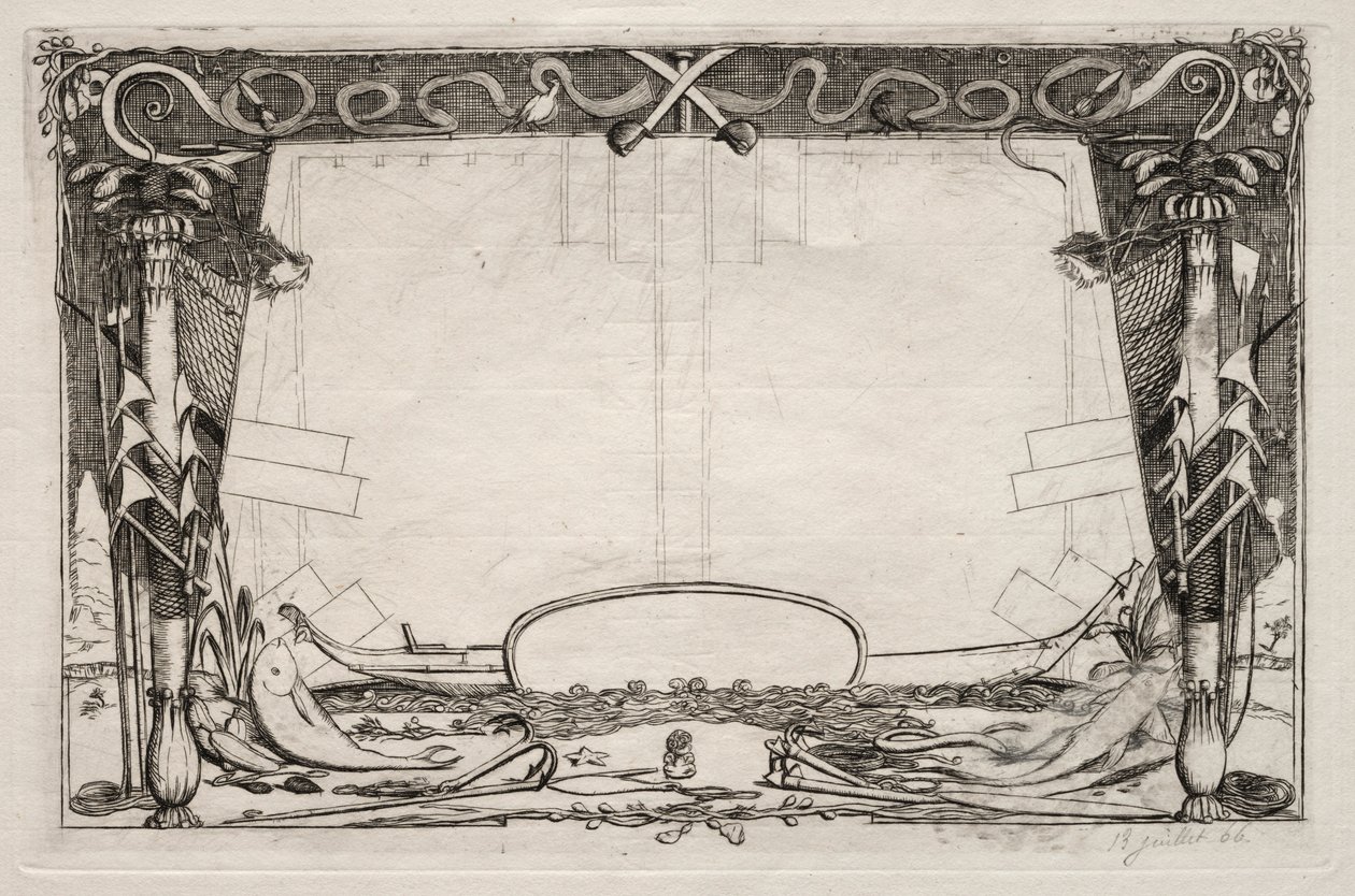 Eine Reise nach Neuseeland 1842-1846: Umschlag, 1866 von Charles Meryon