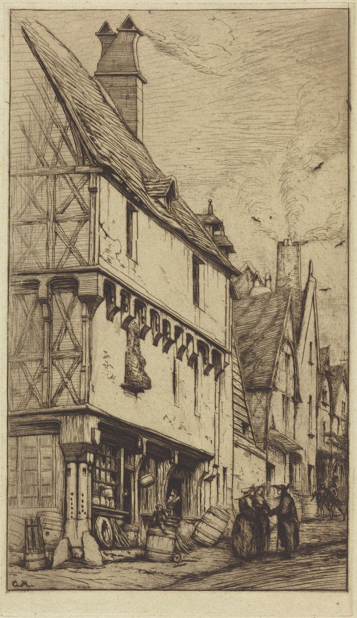 Altes Haus in Bourges, manchmal "Das Musikerhaus" genannt von Charles Meryon
