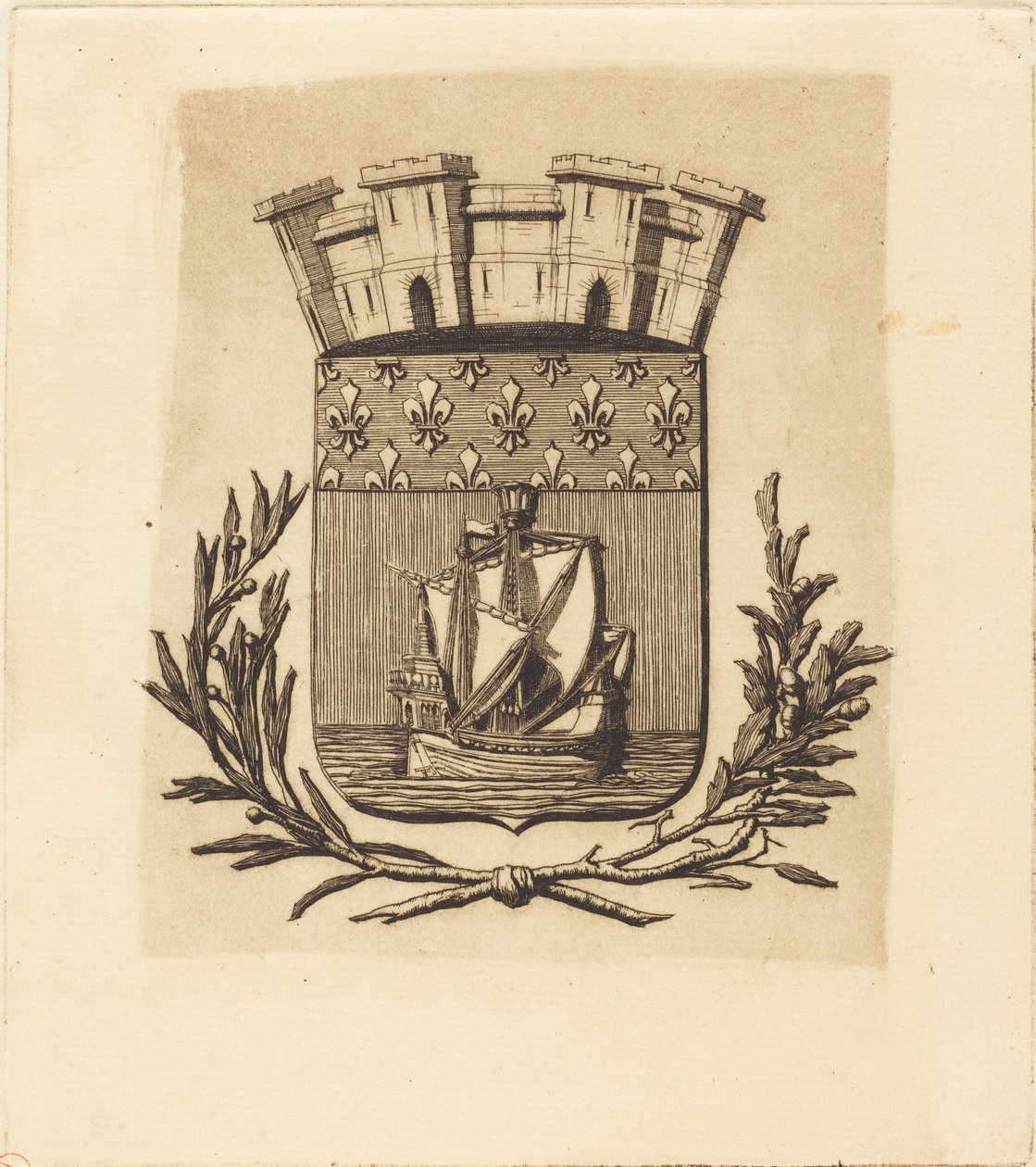 Symbolische Waffen der Stadt Paris von Charles Meryon