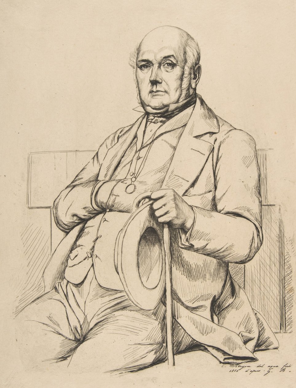 Casimir le Conte, nach Boulanger, 1856 von Charles Meryon