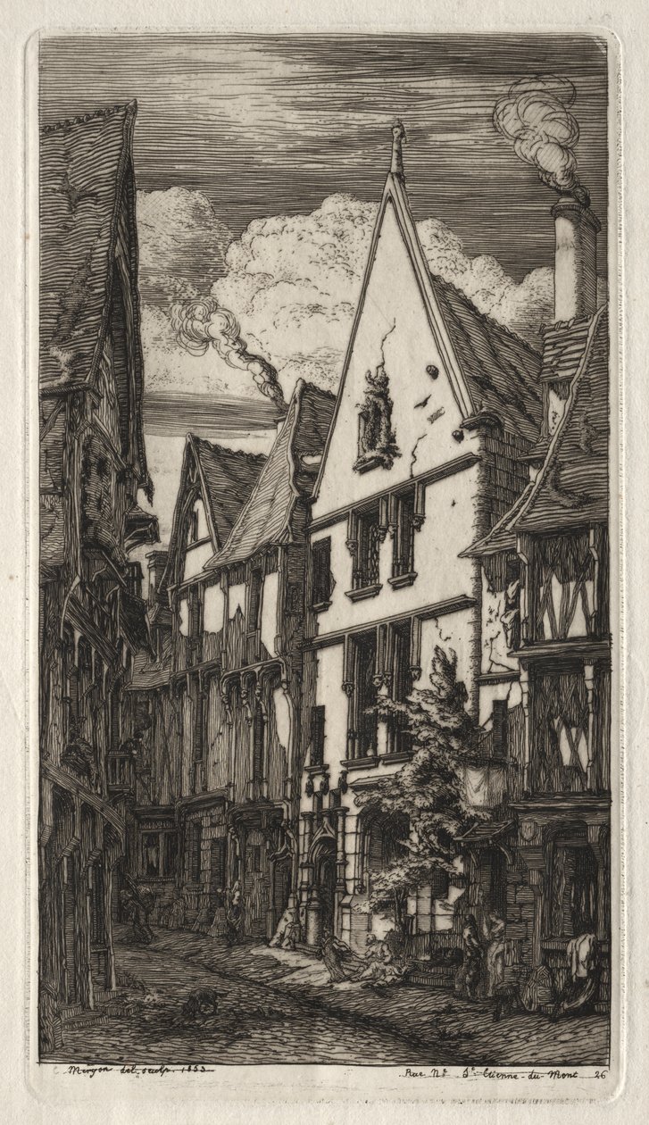 Radierungen von Paris: in Bourges von Charles Meryon