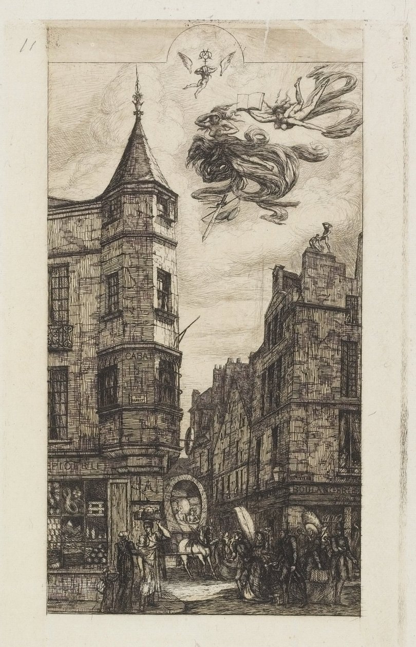 Haus mit Turm, Nr. 22 von Charles Meryon