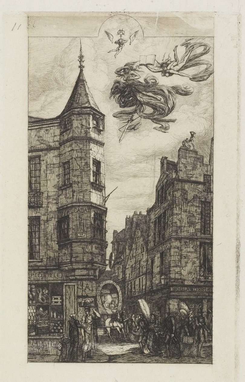 Haus mit einem Turm, Nr. 22, 1861 von Charles Meryon