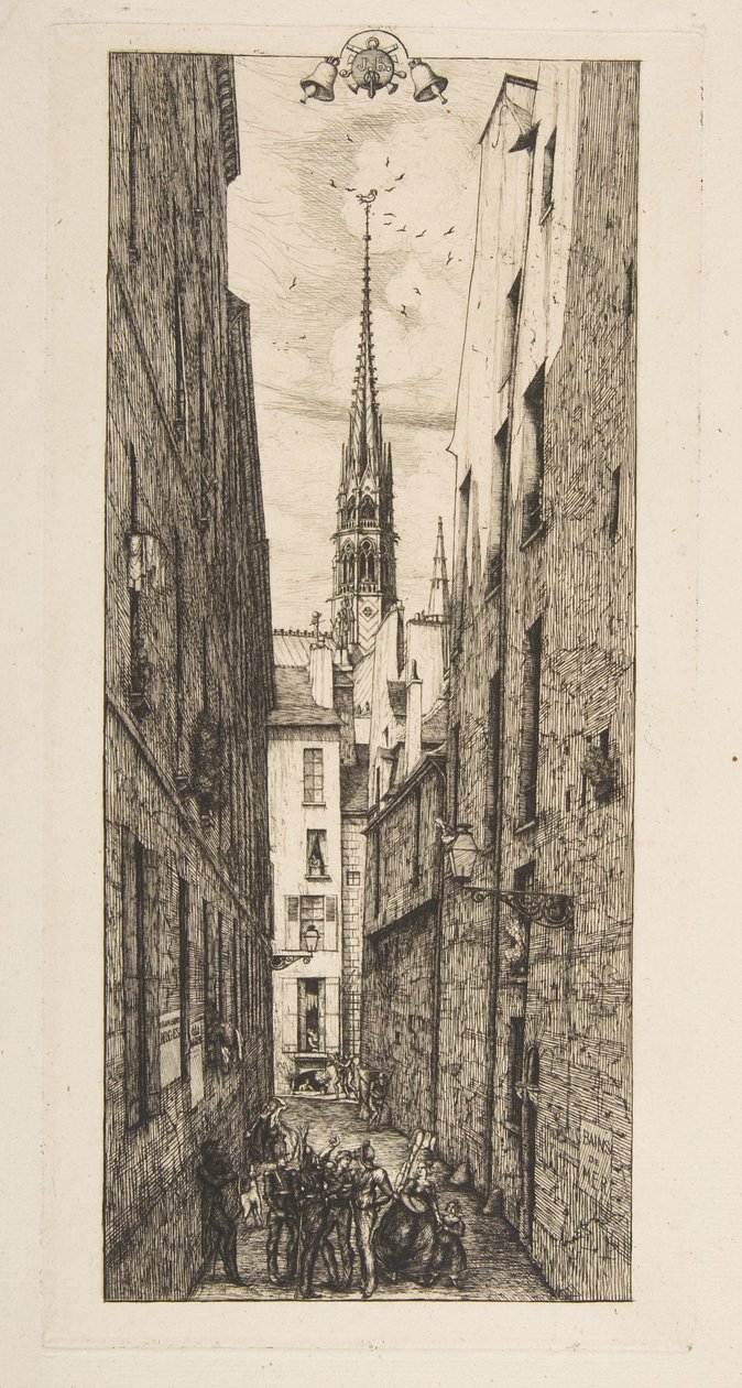 La Rue des Chantres (Rue des Chantres, Paris) von Charles Meryon