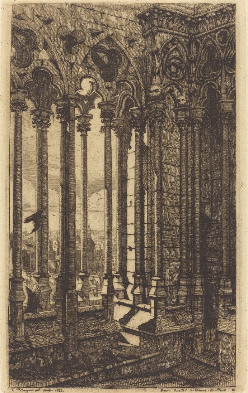 La galerie Notre-Dame, Paris von Charles Meryon