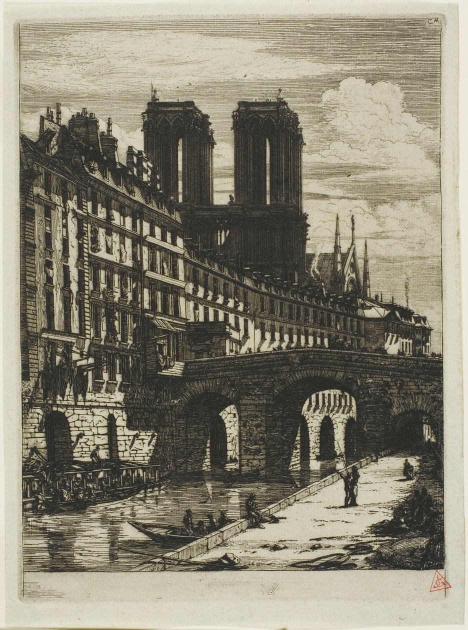 Le Petit Pont, Paris von Charles Meryon