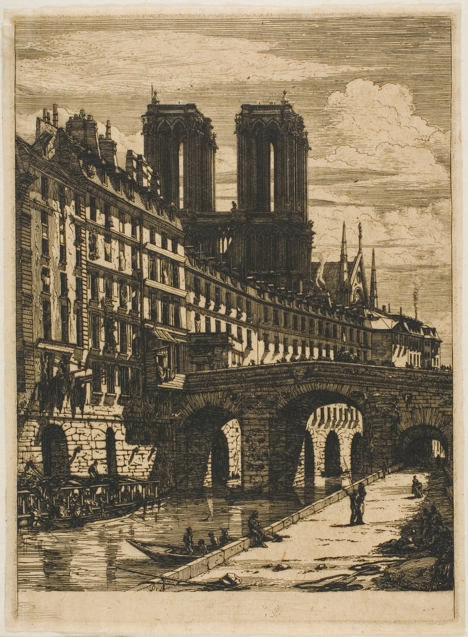 Le Petit Pont, Paris von Charles Meryon
