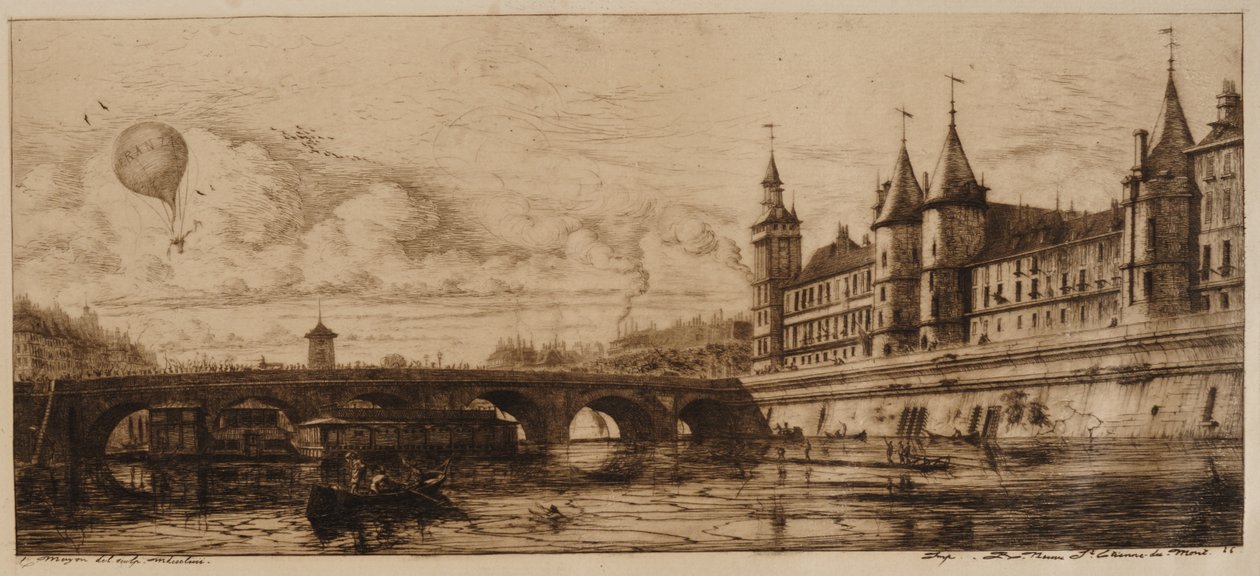 Pont au Change, Paris von Charles Meryon