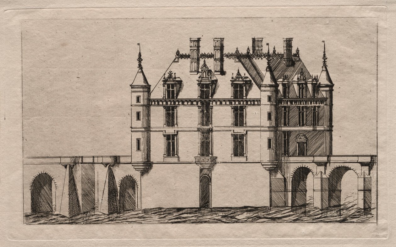 Das Schloss von Chenonceau, 1856 von Charles Meryon
