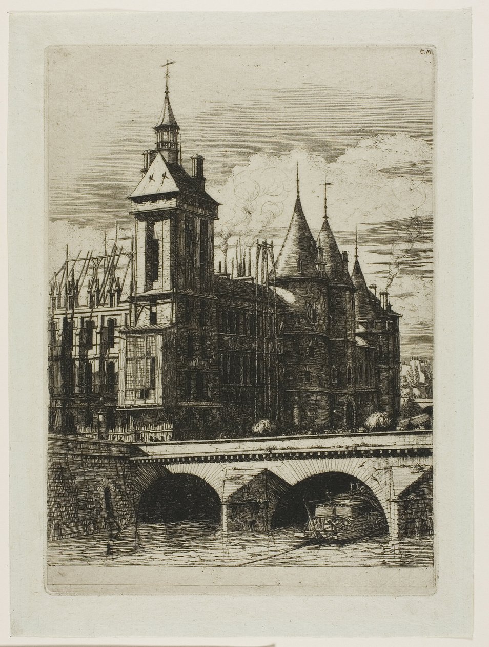 Der Uhrturm, Paris von Charles Meryon
