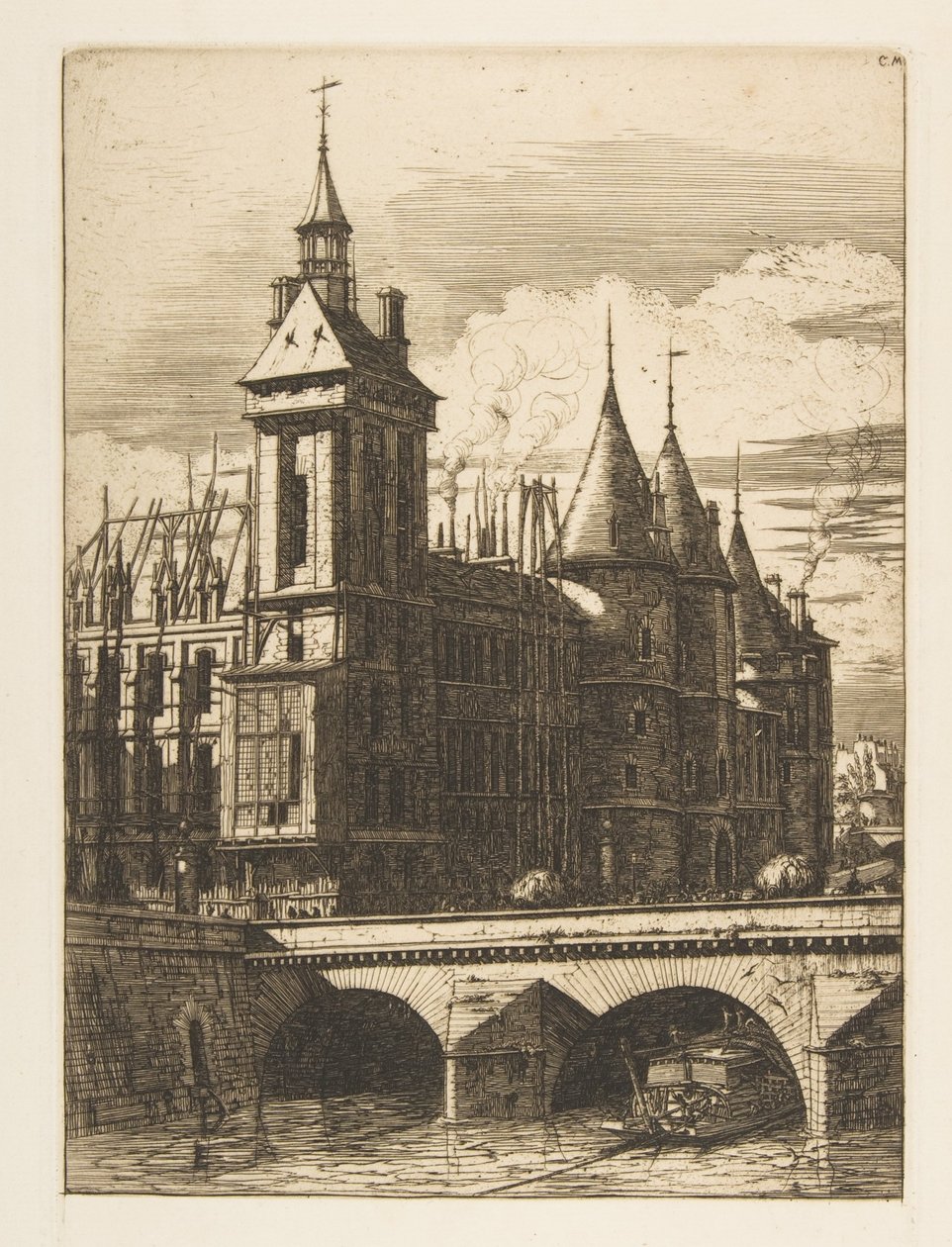 Der Uhrturm, Paris von Charles Meryon