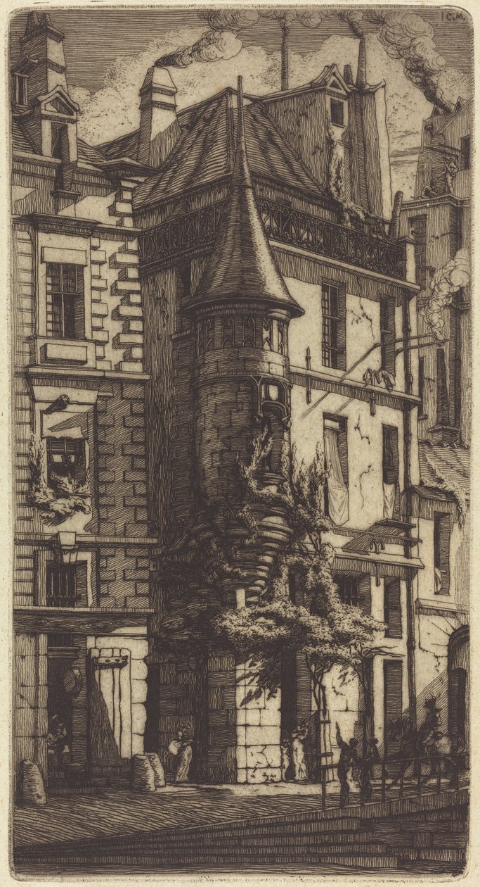 Turmhaus in der Weberstraße, Paris von Charles Meryon