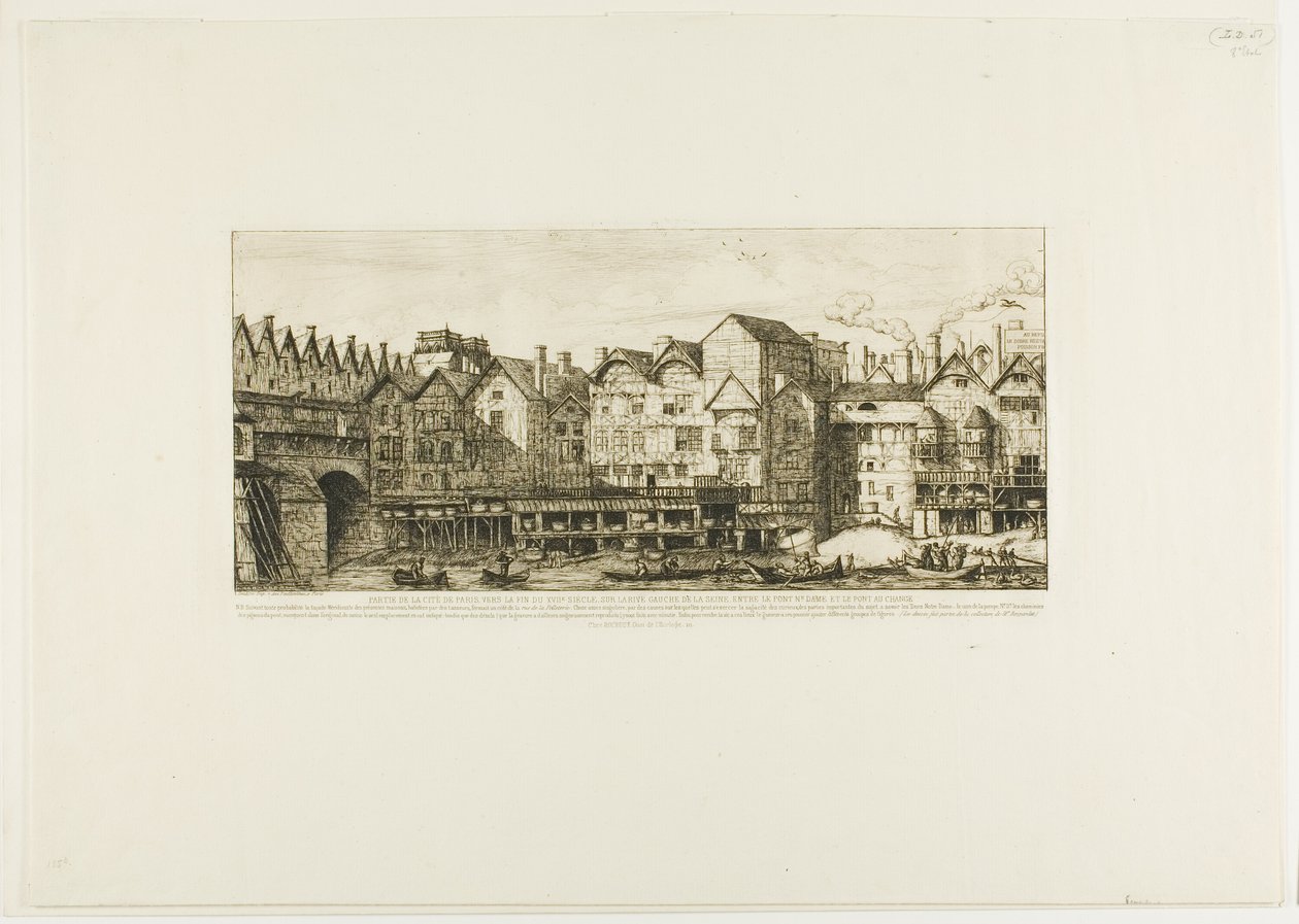 Ansicht eines Teils der Stadt Paris gegen Ende des XVII. Jahrhunderts von Charles Meryon