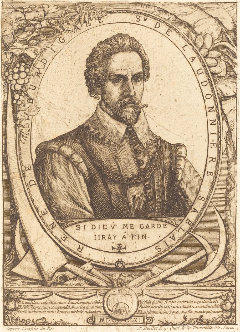 René Laudonnière Sablais (De Burdigale) von Charles Meryon after Crispijn de Passe I