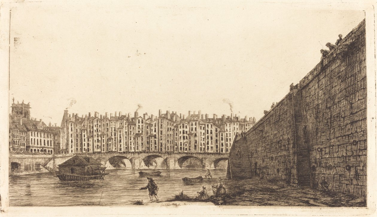 Le Pont-au-Change, Paris, um 1784 von Charles Meryon after Victor Jean Nicolle