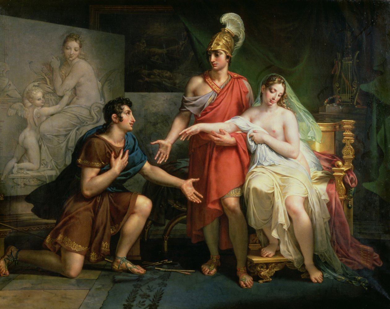 Alexander der Große (356-323 v. Chr.) übergibt Campaspe an Apelles, 1822 von Charles Meynier