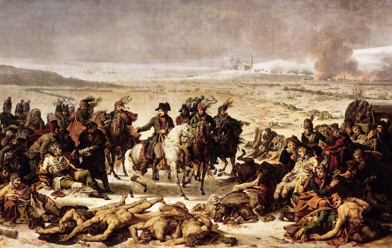 Napoleon auf dem Schlachtfeld von Eylau, 9. Februar 1807 von Charles Meynier