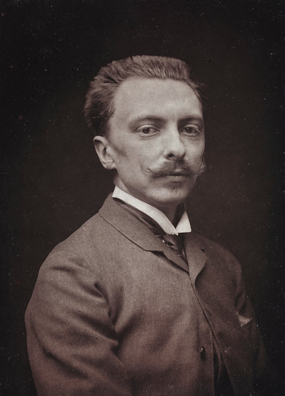 Album Artistique et Biographique, 5. Jahrgang, Salon 1885; Porträt des französischen Malers Alfred Paul Marie de Richemont (1857-1911) von Charles Michelez