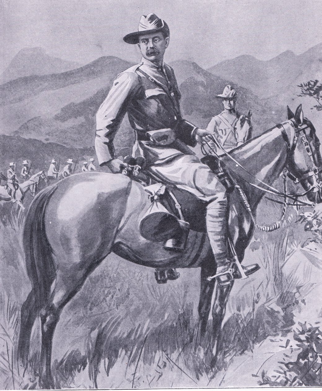 Brigadegeneral Lumer, aus After Pretoria: Der Guerillakrieg veröffentlicht von Harmsworth Bros Limited, 1901 von Charles Mills Sheldon