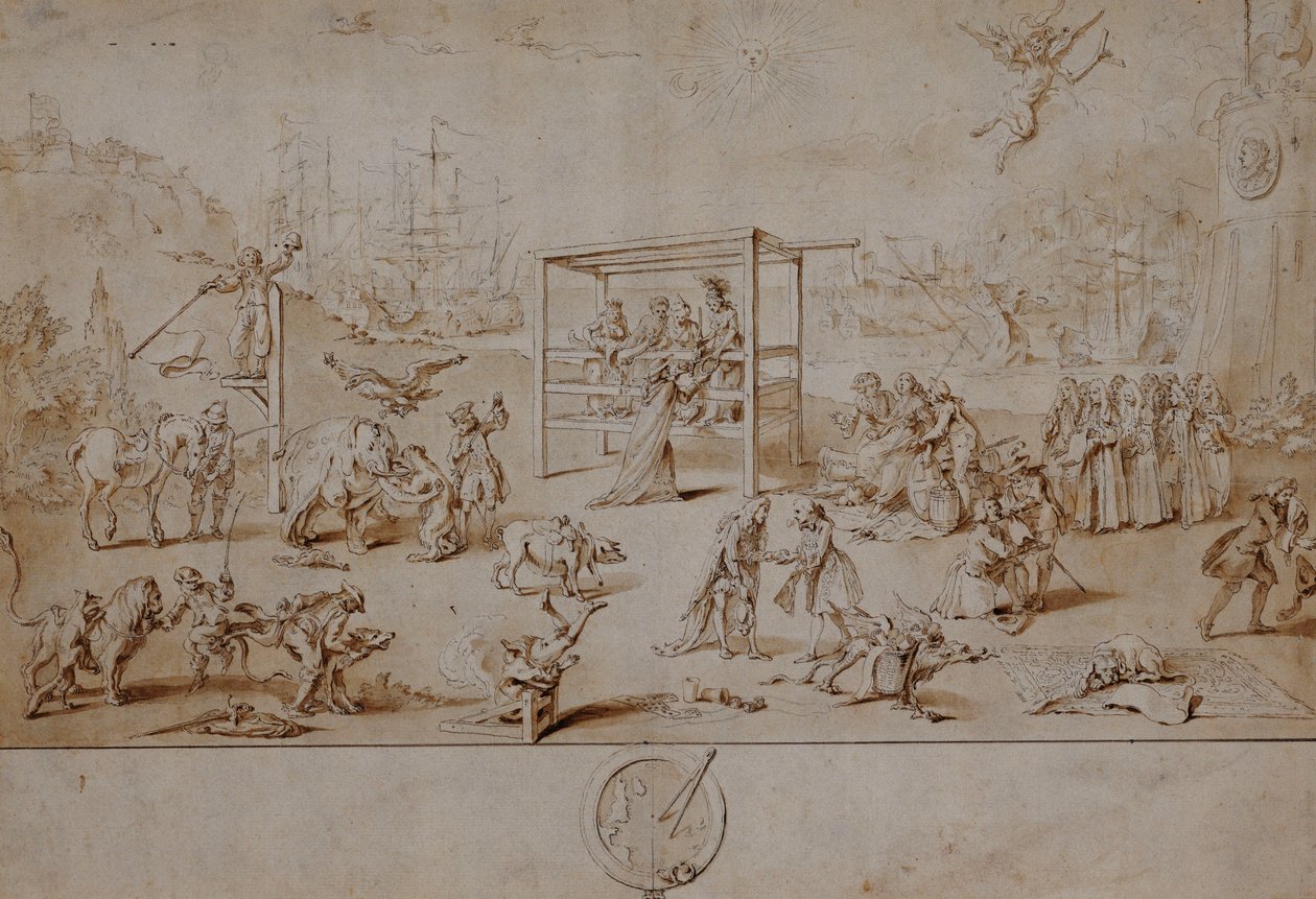 Das europäische Rennen: Eine allegorische Karikatur über den politischen Zustand Europas in den Jahren 1738-39 von Charles Mosley