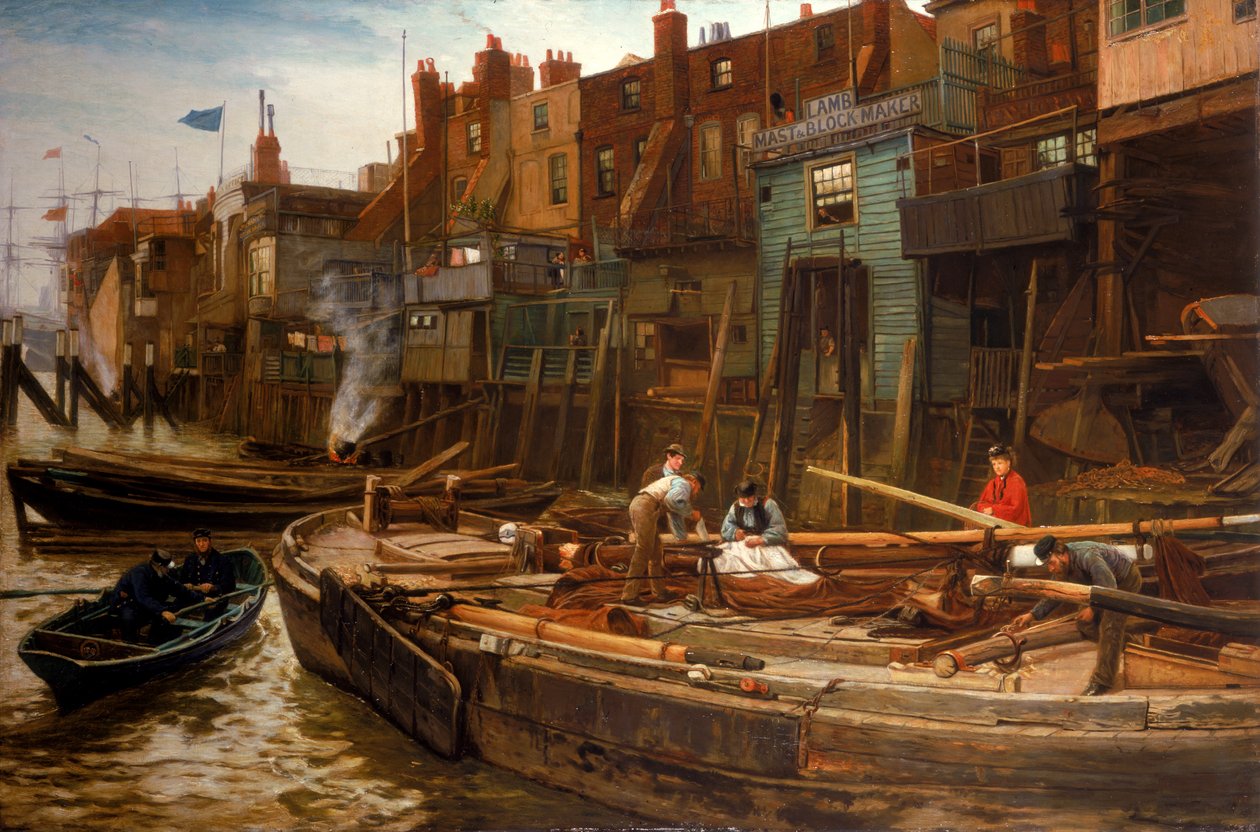 London River - Die Barge-Bauer von Limehouse von Charles Napier Hemy