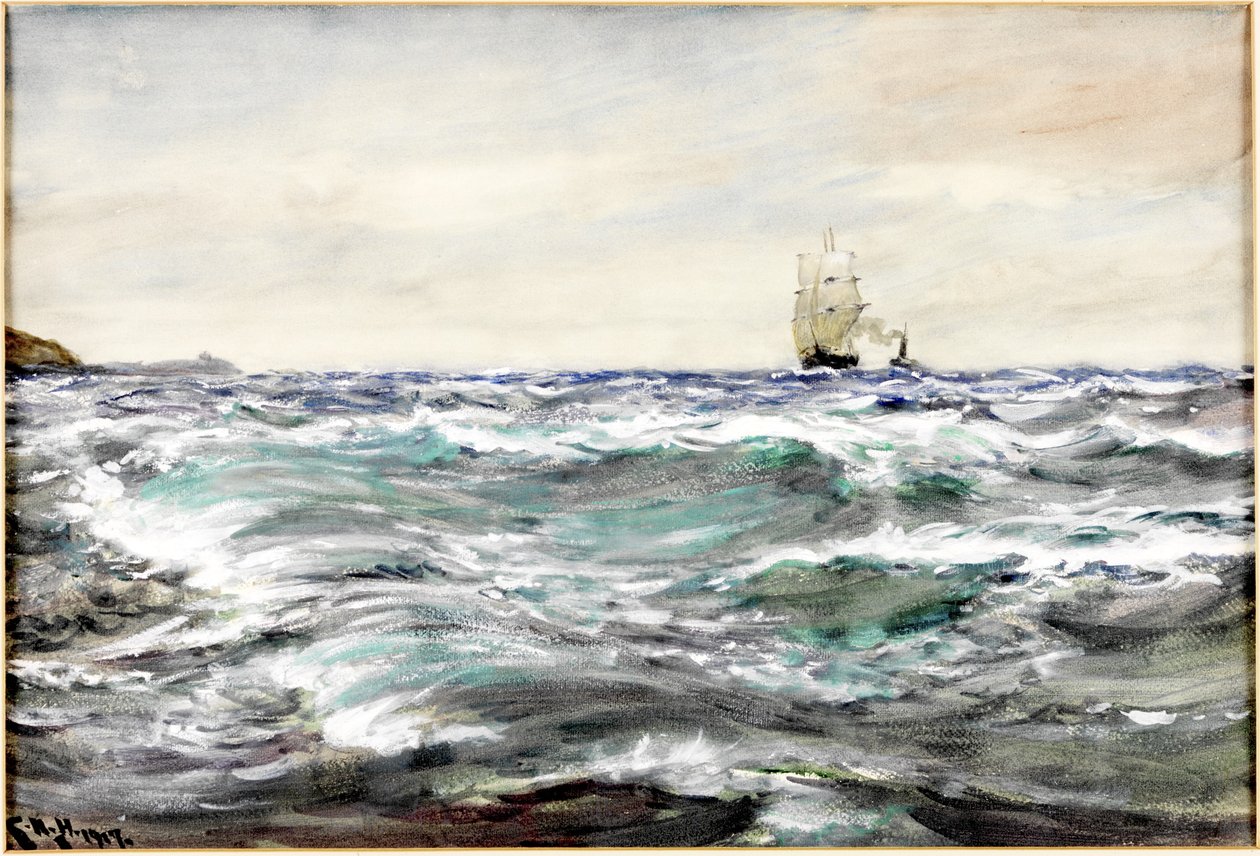 Raues Wasser auf der Bar von Charles Napier Hemy
