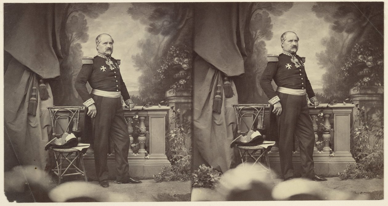 General Corréard, Kommandant der Truppen in Nizza, nach der Annexion von Charles Nègre