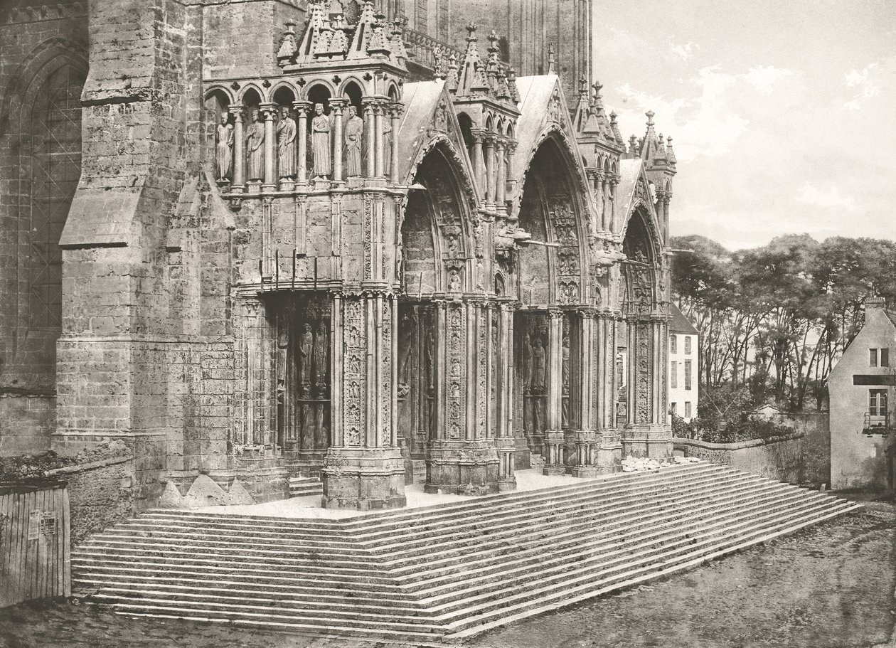 Kathedrale von Chartres - Portikus des Südens XII. Jahrhundert, ca. 1854, gedruckt ca. 1857 von Charles Nègre
