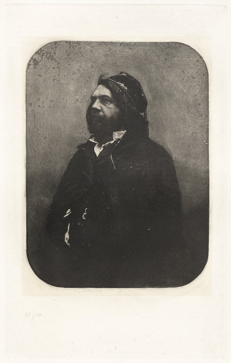 Tafel VIII – Porträt von Théophile Gautier, nach Nadar von Charles Nègre