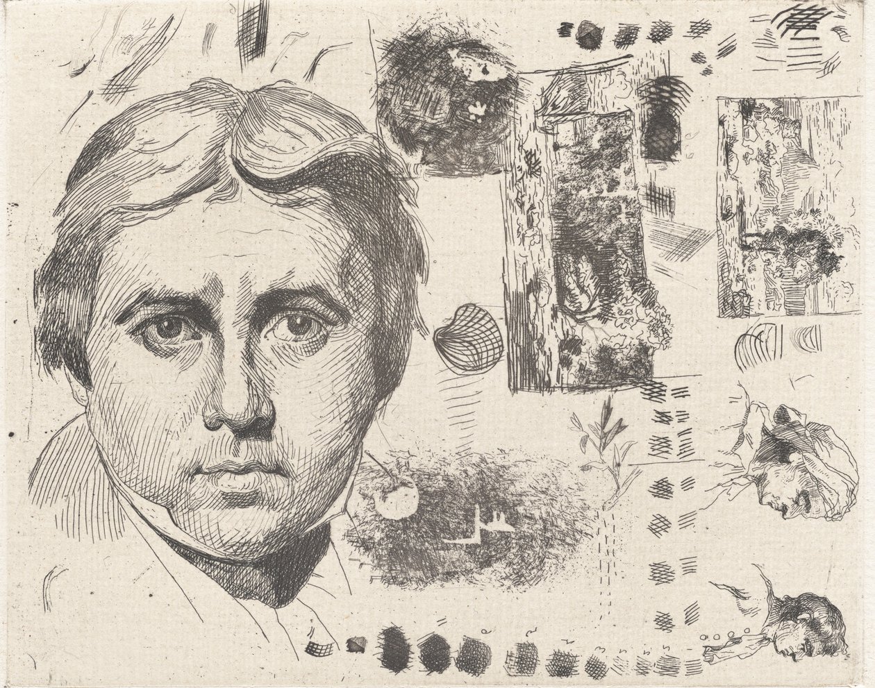 Porträt von Ingres, 1844, gedruckt 1982 von Charles Nègre