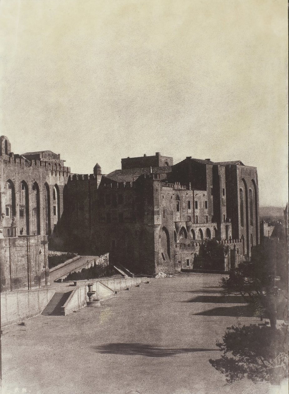 Der Papstpalast, Avignon, ca. 1851, gedruckt 1970 von Charles Nègre