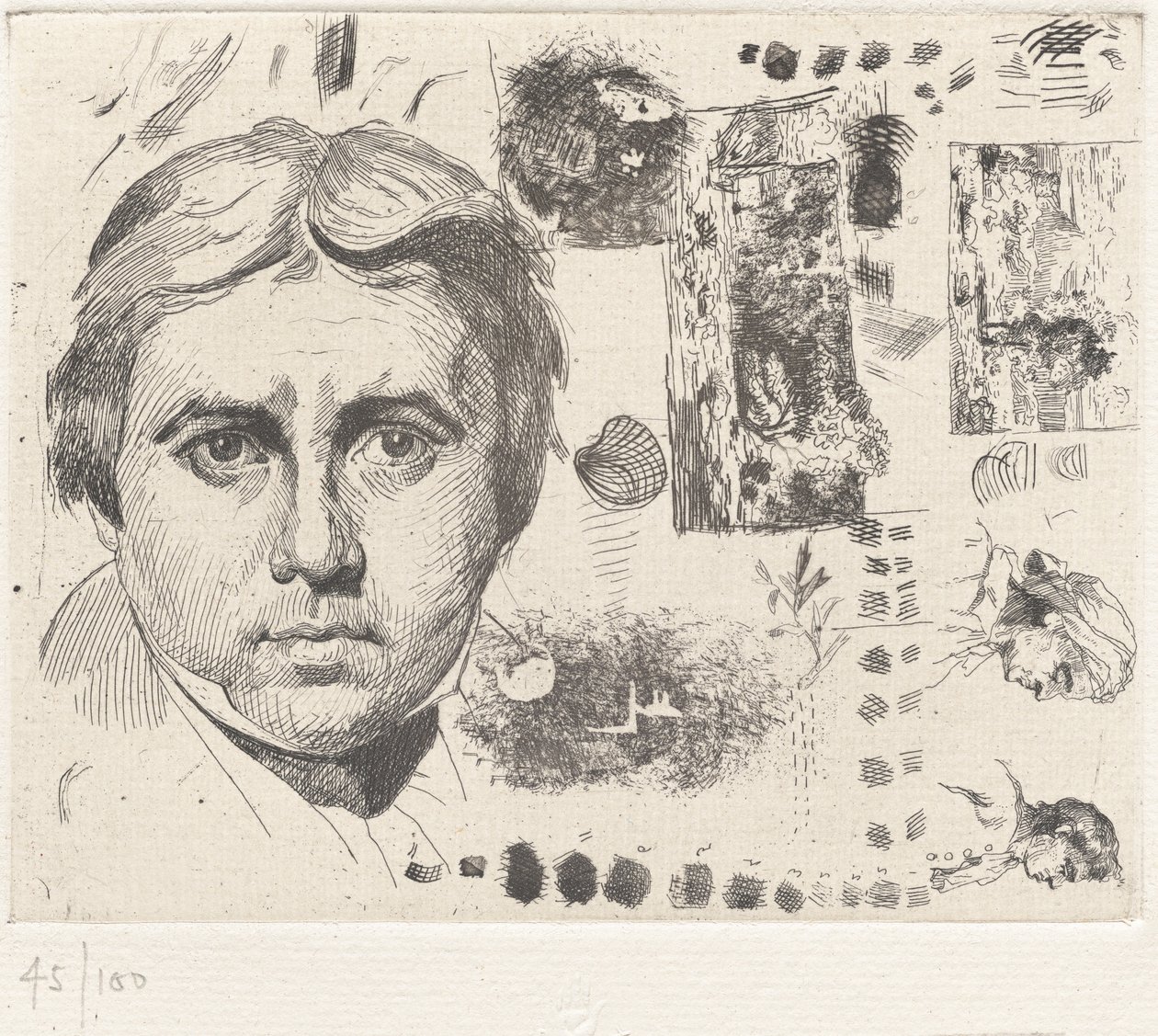Porträt von Ingres von Charles Nègre, André Jammes