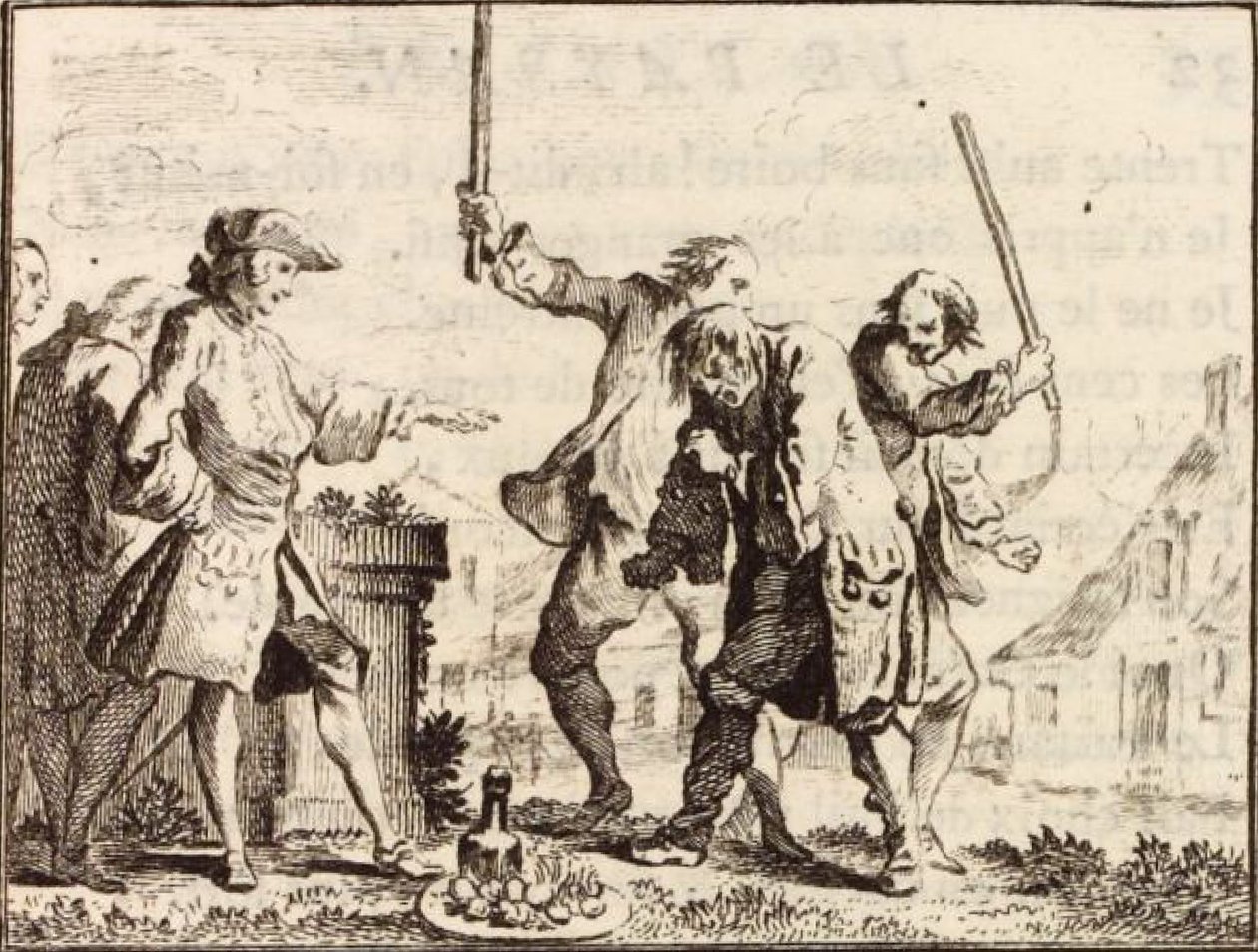 Der Bauer, der seinen Herrn beleidigt hatte von Charles Nicolas Cochin