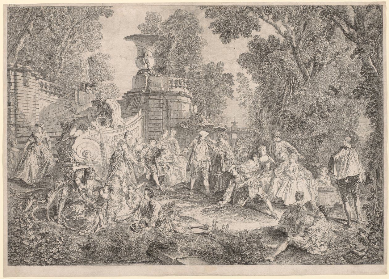 Das Spiel Blindekuh von Charles Nicolas Cochin