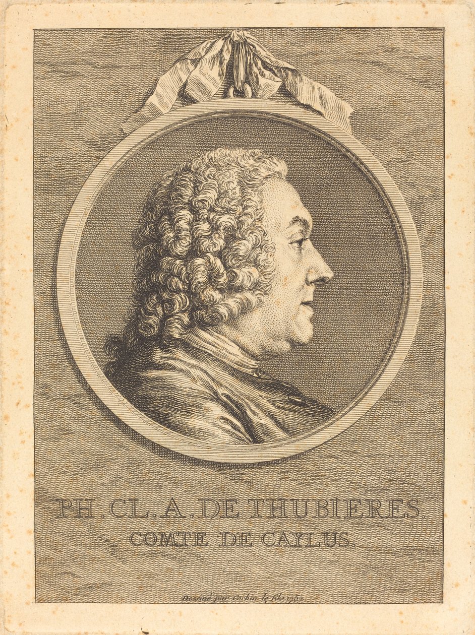 Ph.Cl.A. de Thubieres, Comte de Caylus von Charles Nicolas Cochin II