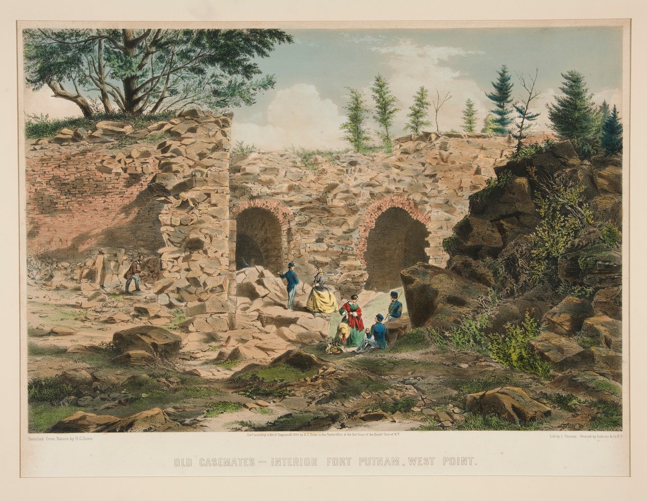 Alte Kasematten - Inneres Fort Putnam, West Point von Charles Parsons