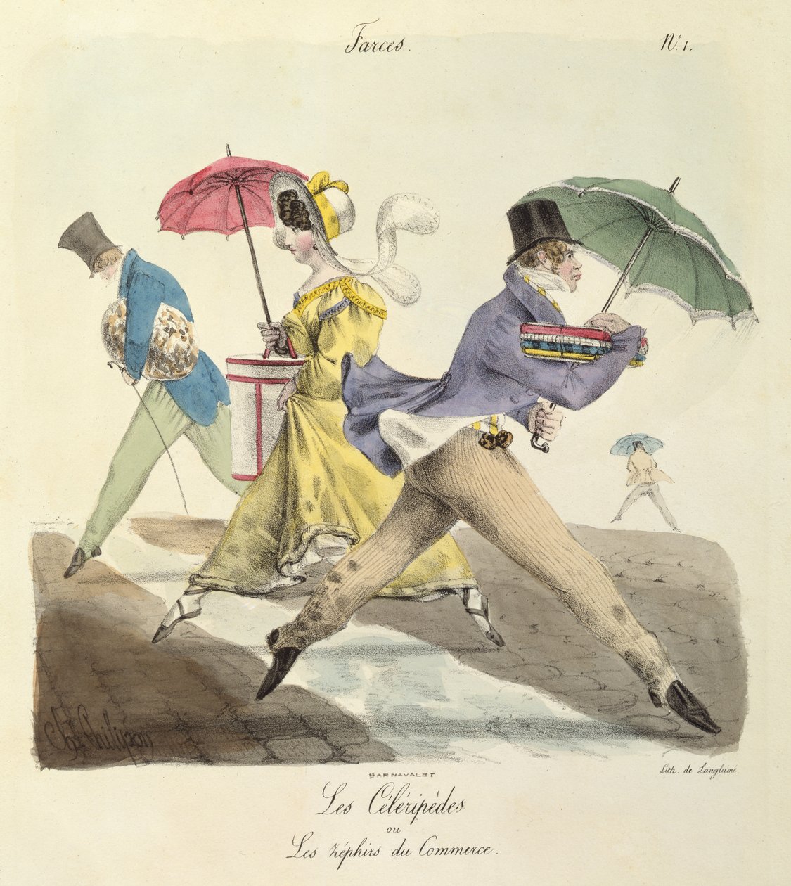 Die Celeripedes oder, Die Zephyre des Handels von Charles Philipon