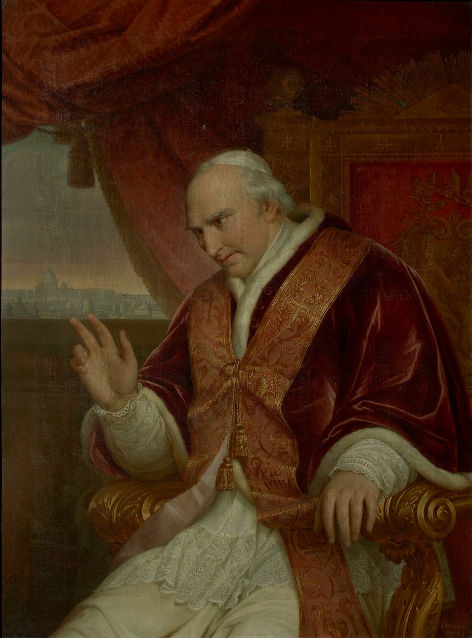Porträt von Papst Pius VIII 1761-1830, 1828 von Charles Picqué