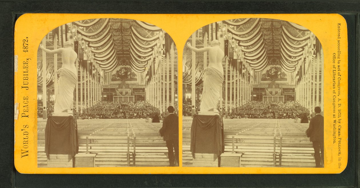 Weltfriedensjubiläum oder das Boston Coliseum, 1872 von Charles Pollock