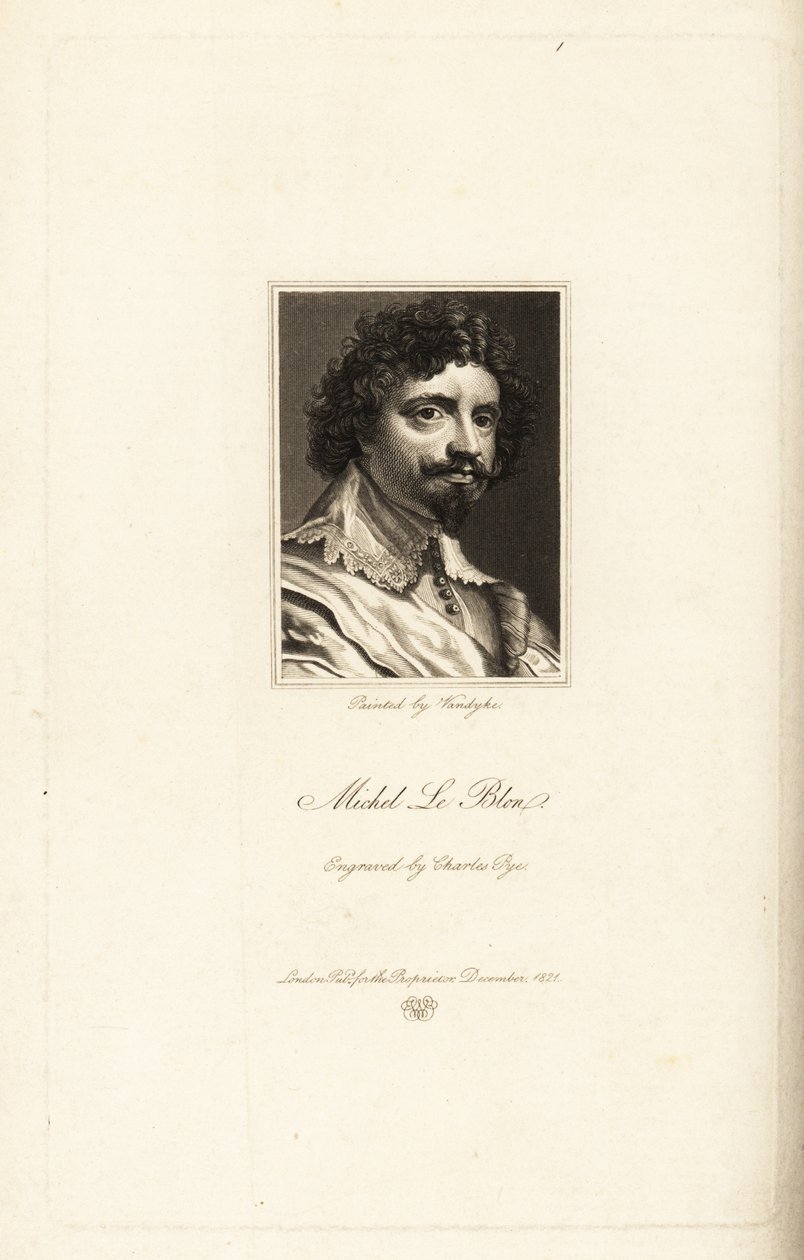 Porträt von Michel le Blon von Charles Pye