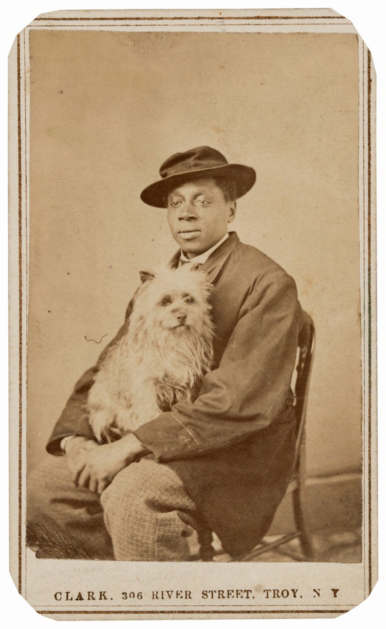 Porträt eines Mannes und Hundes, ca. 1860 von Charles R. Clark