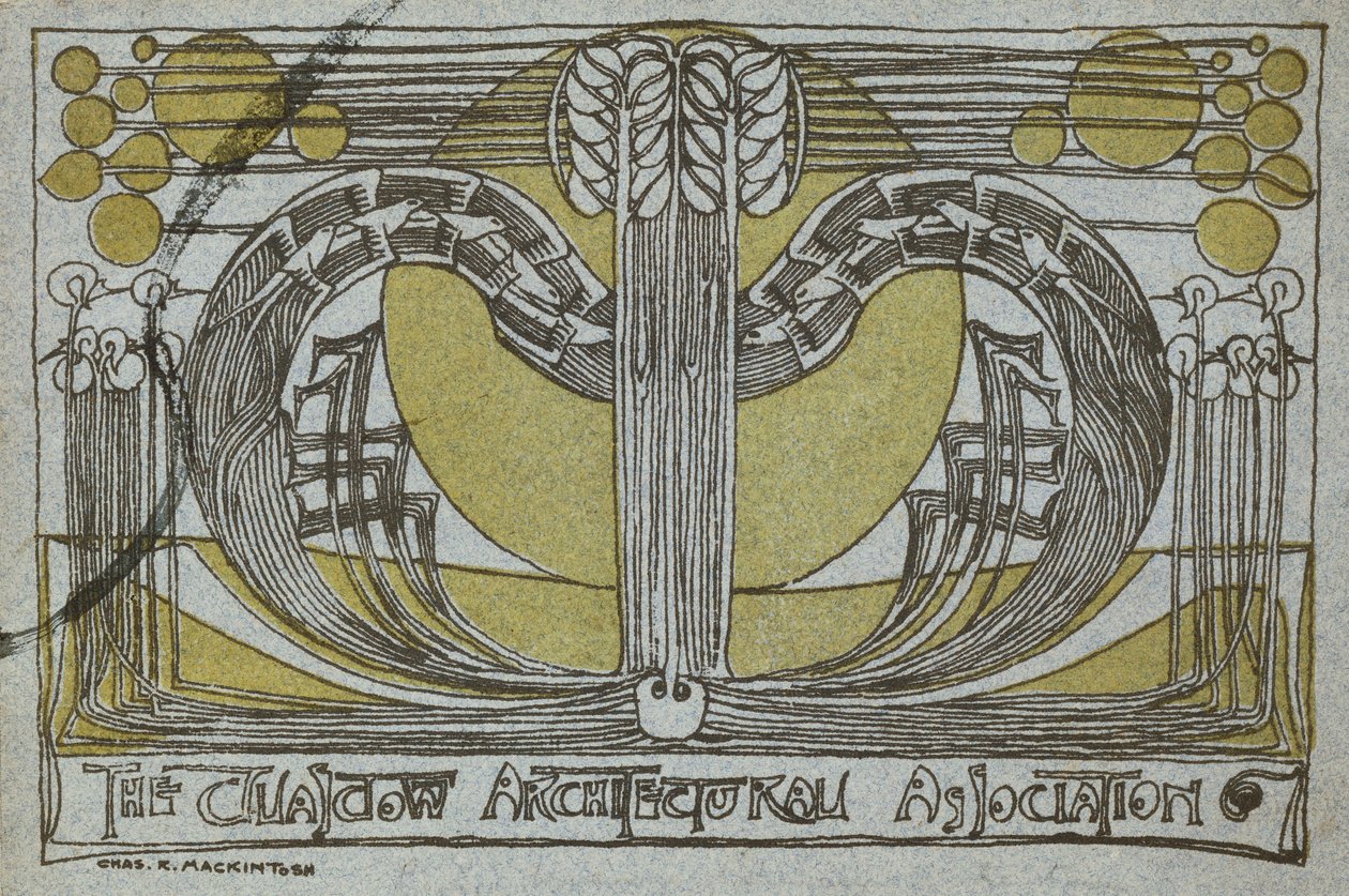 Konversationsprogramm, von der Glasgow Architectural Association von Charles Rennie Mackintosh