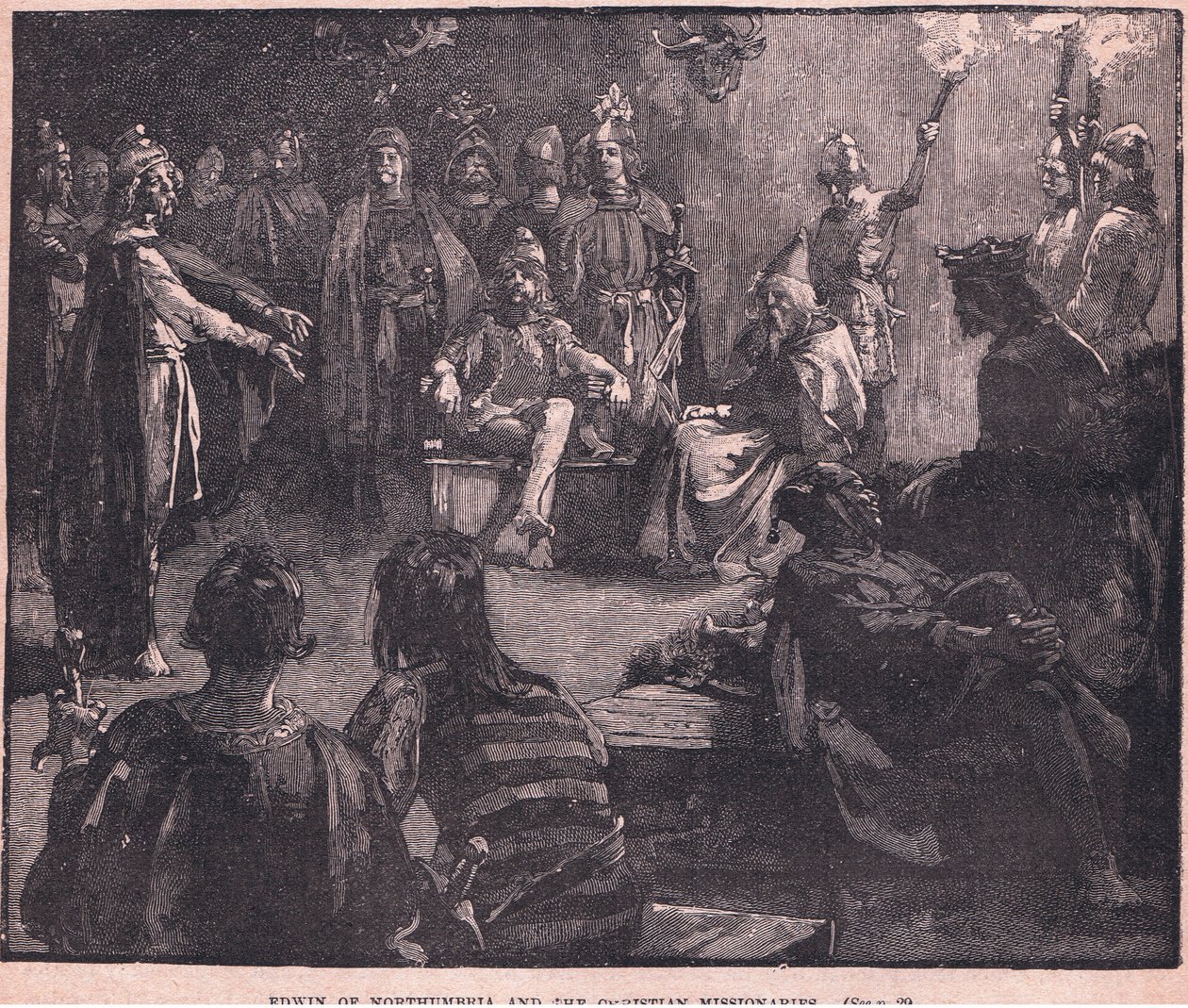 Edwin von Northumbria und die christlichen Missionare von Charles Ricketts