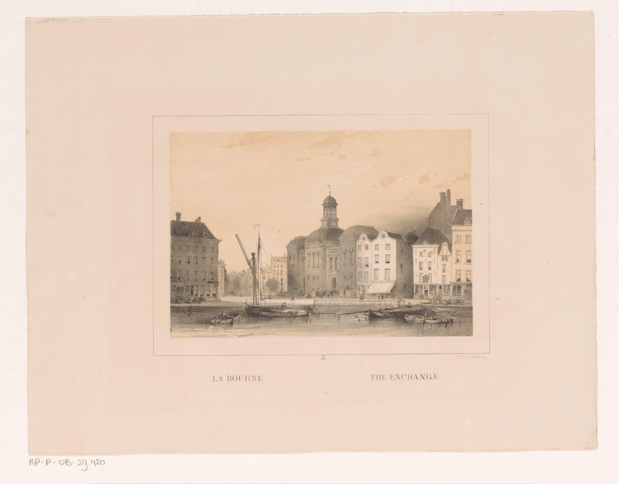 Blick auf die Börse in Rotterdam von Charles Rochussen